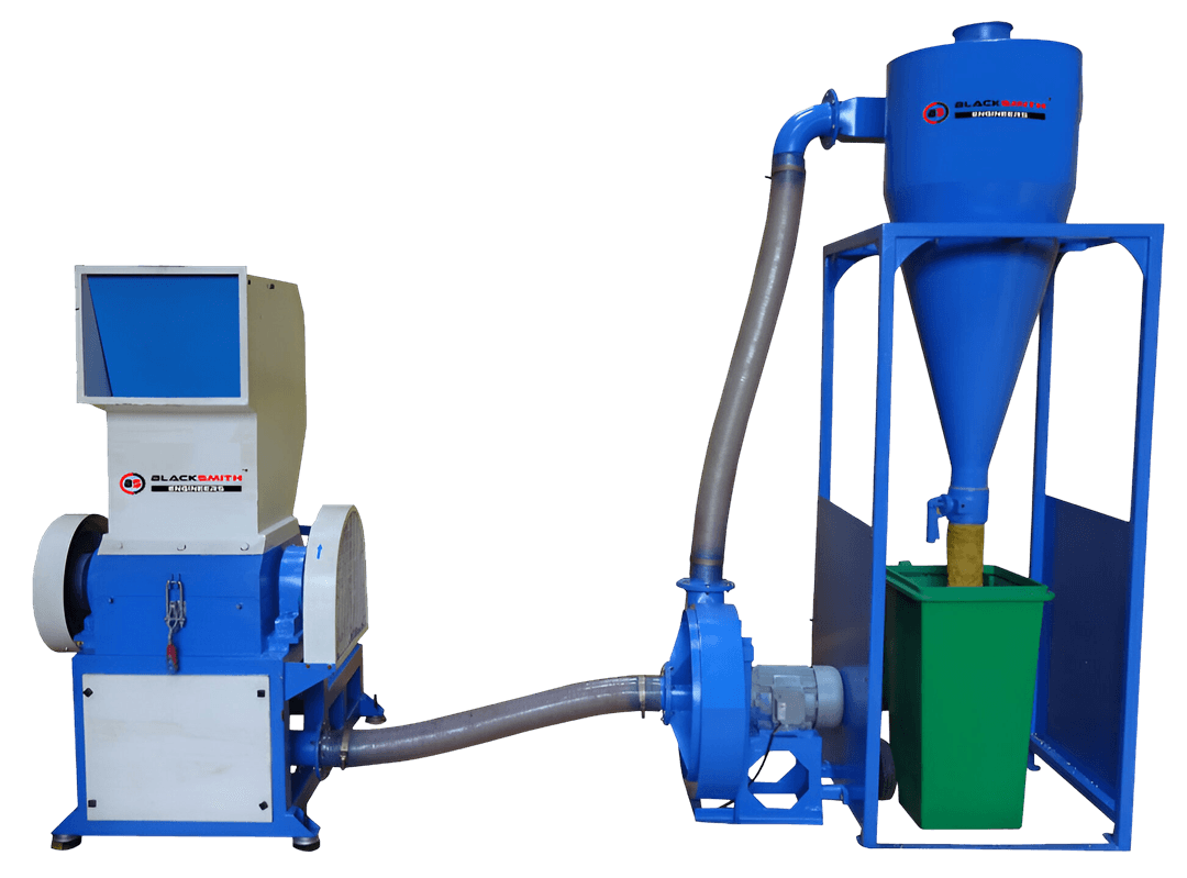 Grinder with cyclone system